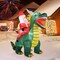 6.7FT Christmas Inflatable Santa on Dinosaur with Built in LEDs